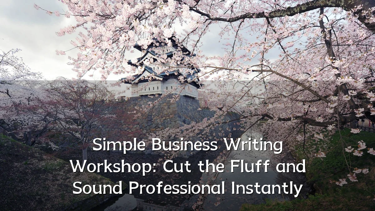 Simple Business Writing Workshop: Cut the Fluff and Sound Professional Instantly