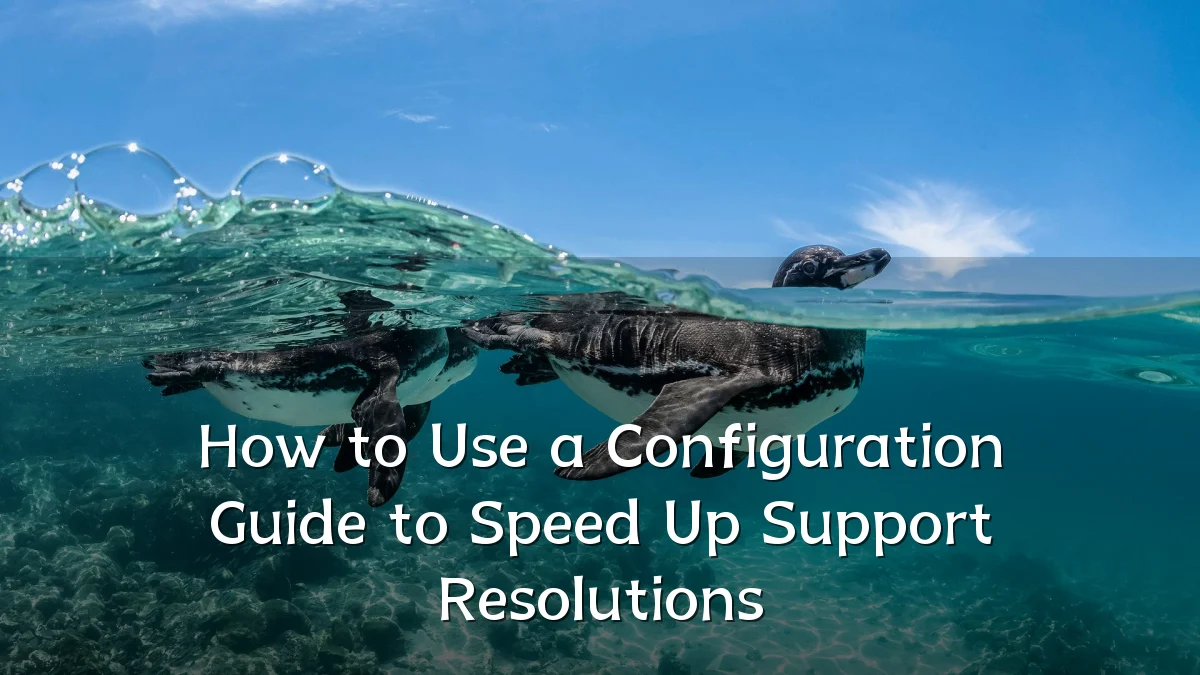 How to Use a Configuration Guide to Speed Up Support Resolutions