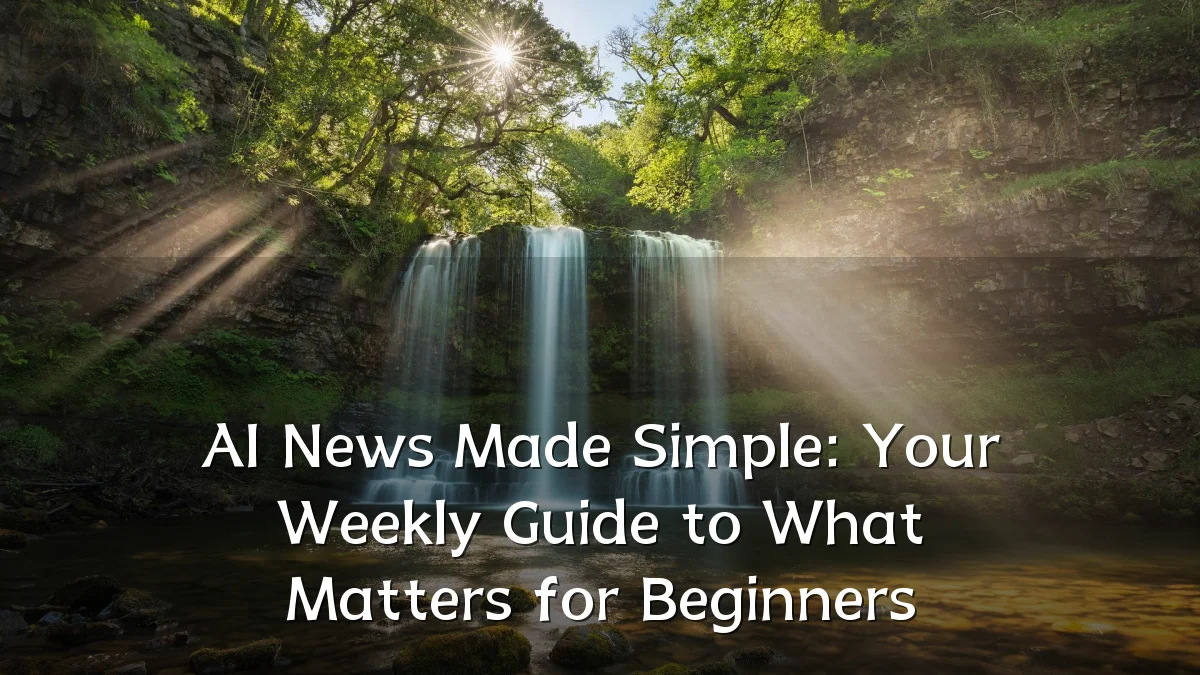 AI News Made Simple: Your Weekly Guide to What Matters for Beginners